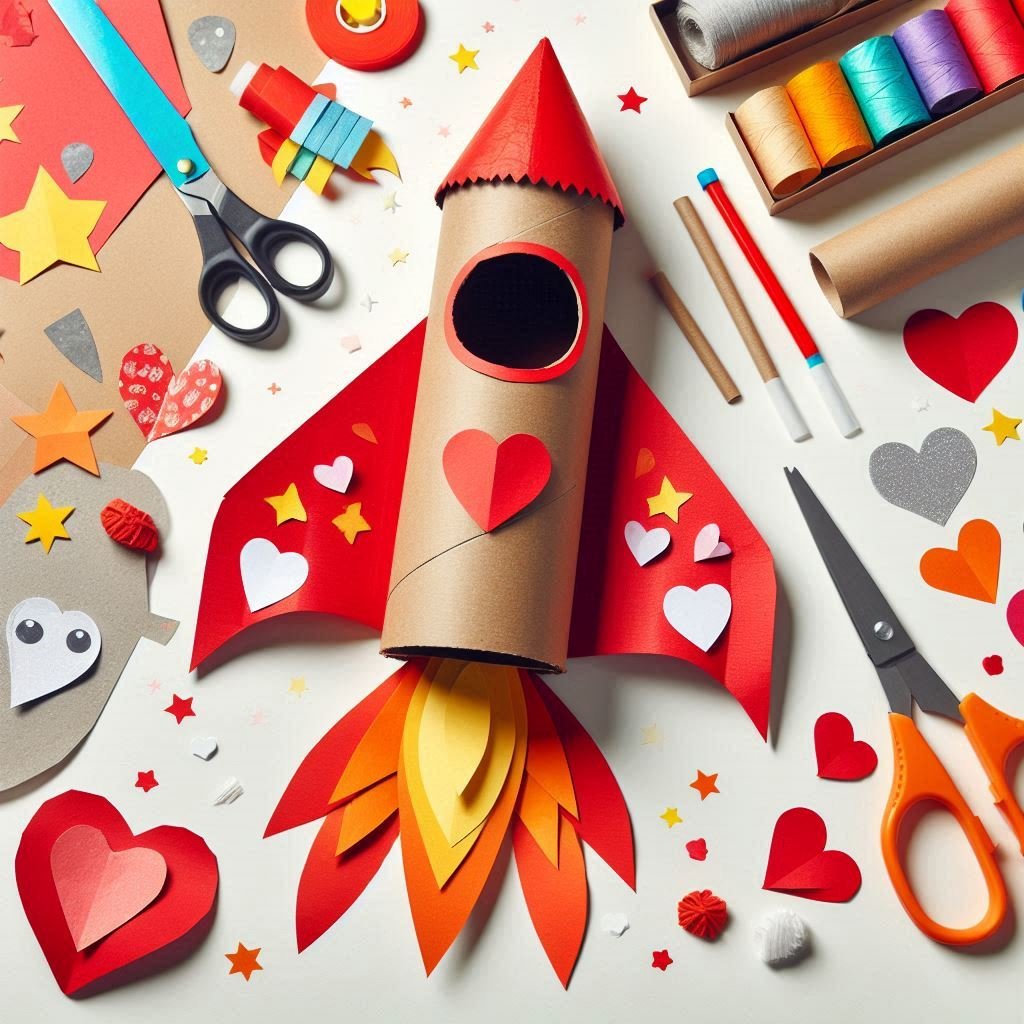 fusee avec un rouleau en carton 2