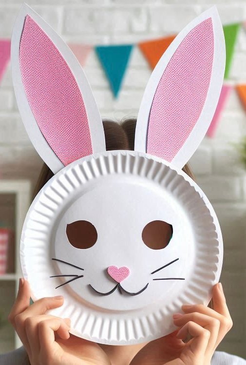 masque lapin assiette en carton 4