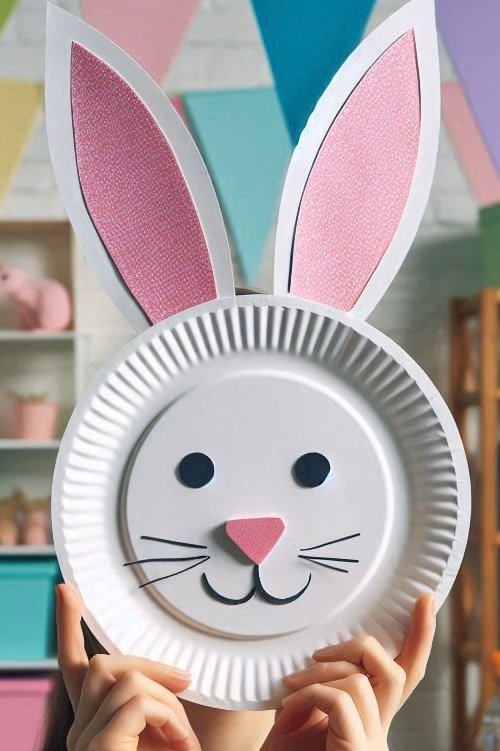 masque lapin assiette en carton 5