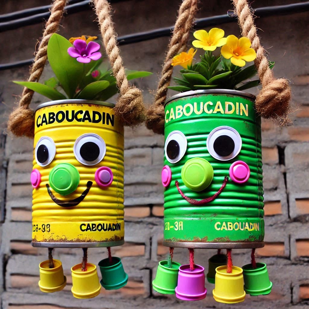 pots fleurs boites de conserve decorees 4