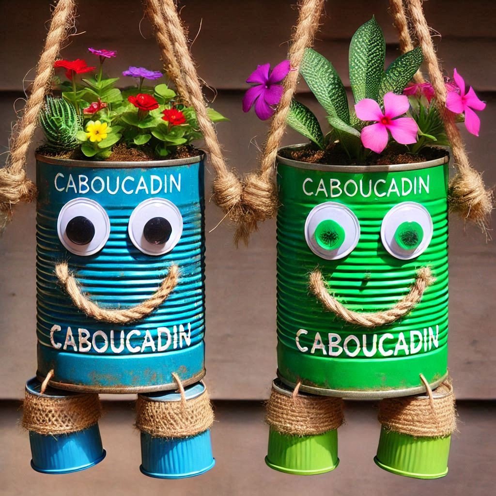 pots fleurs boites de conserve decorees 9