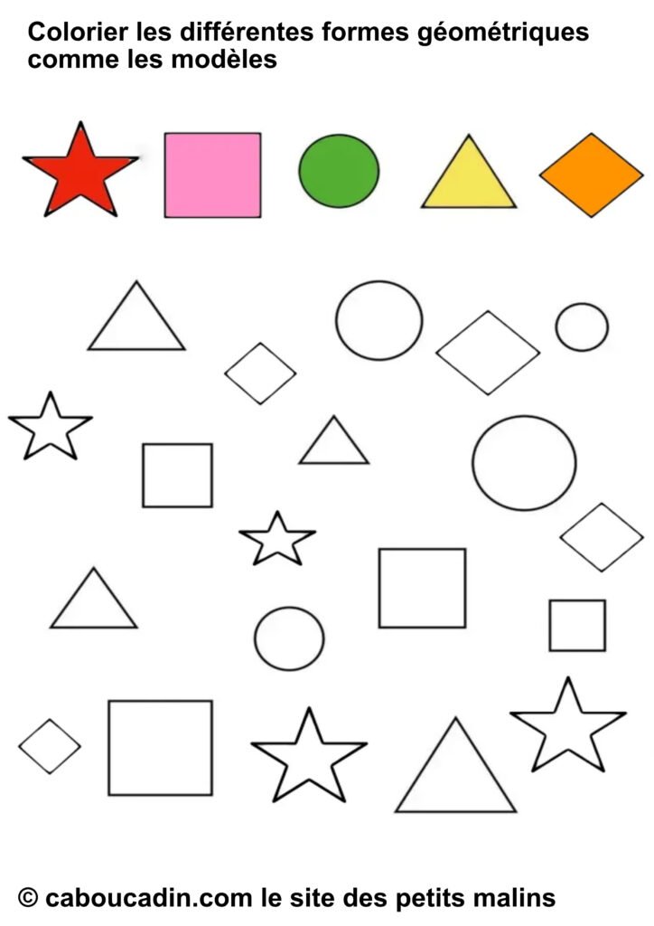 15 fiches maternelles pour apprendre à reconnaitre les formes géométriques