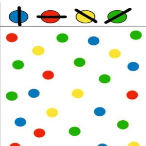 10 fiches maternelles avec des pastilles de couleurs