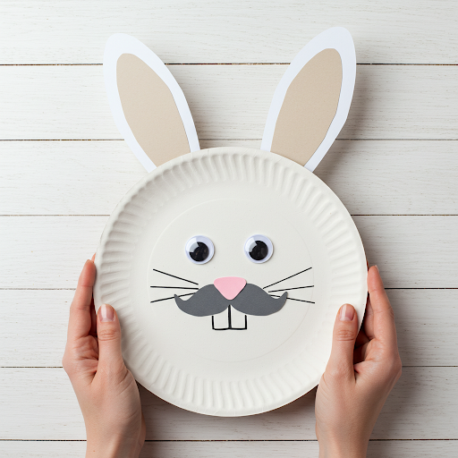 lapin paques assiete en carton 1