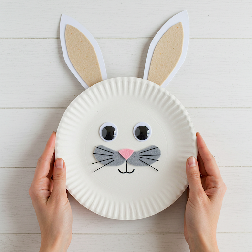 lapin paques assiete en carton 7