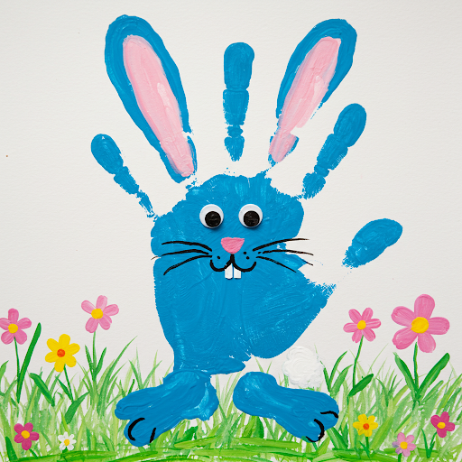 lapin paques empreintes de mains 4