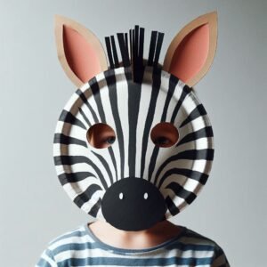 masque-zebre-avec-assiette-en-carton-4