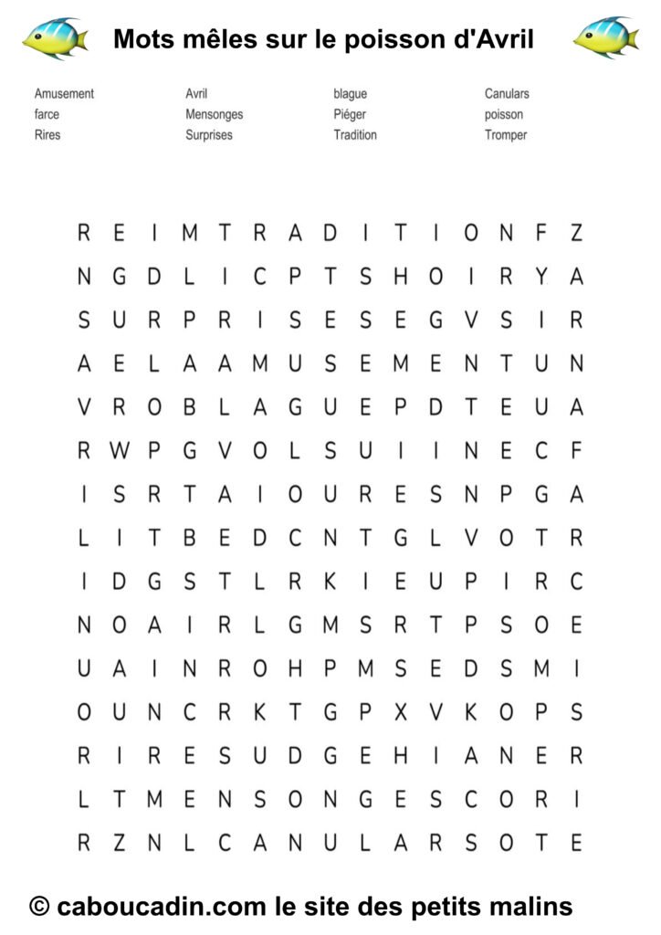 mot meles poisson avril 8