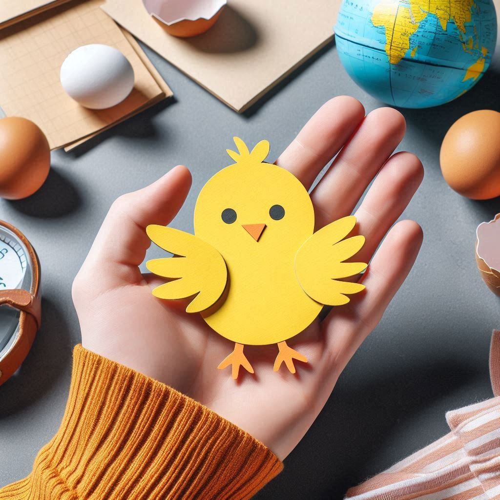 poussin paques decoupage collage 1