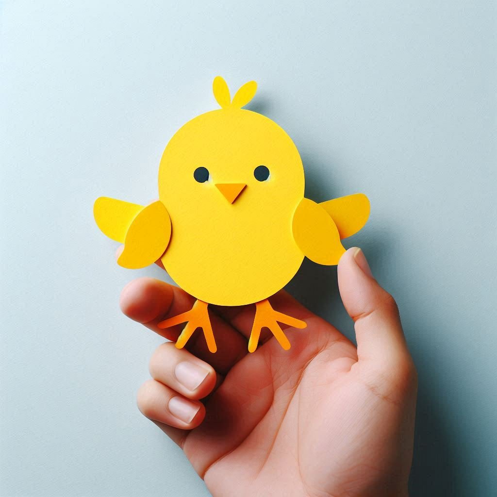 poussin paques decoupage collage 3