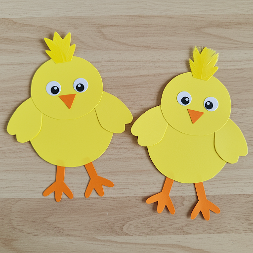 poussins papier colore paques 12