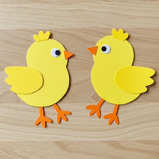 poussins papier colore paques 7