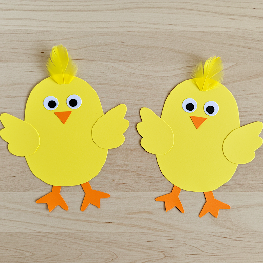 poussins papier colore paques 8