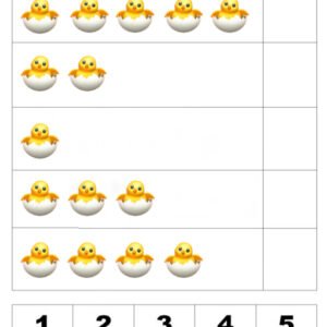 10 fiches maternelles : compter les poussins de Pâques