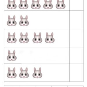 10 Fiches maternelles de Pâques : Compter les petits lapins !