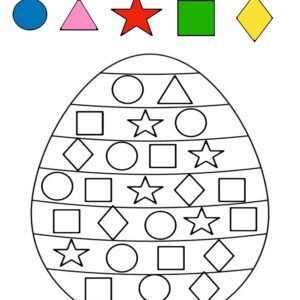 15 fiches maternelles de pâques avec des formes géométriques