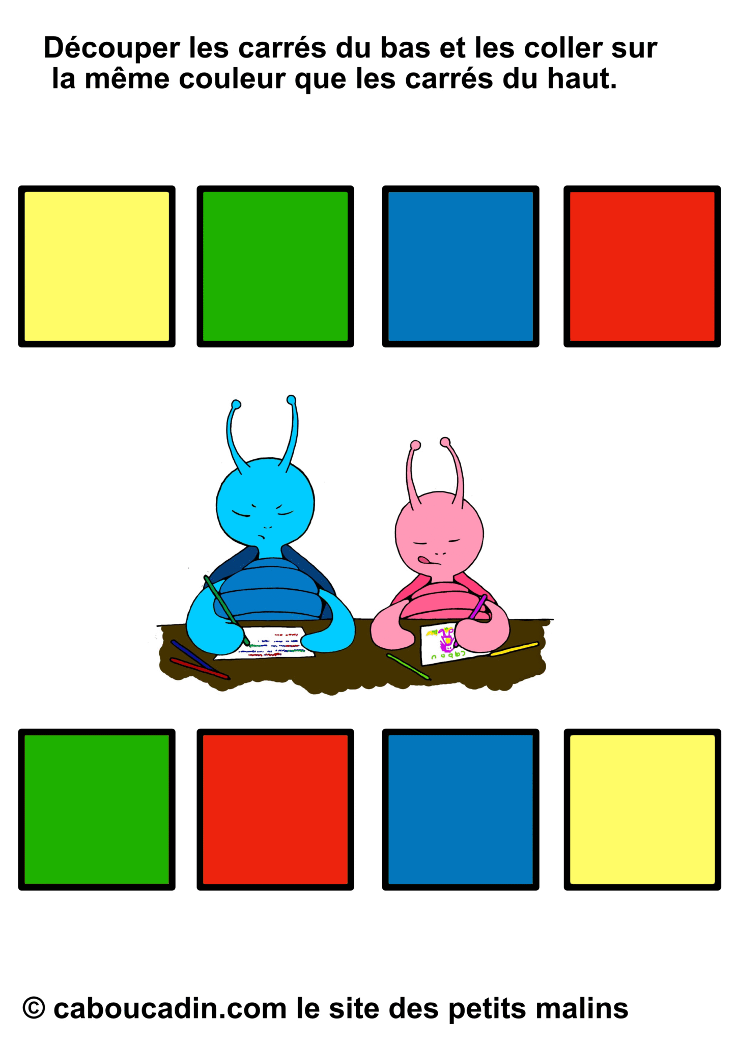 10 fiches maternelles pour apprendre les couleurs avec du découpage et ...