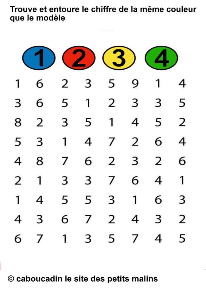 30 fiches maternelle : Apprendre les chiffres de 1 à 9
