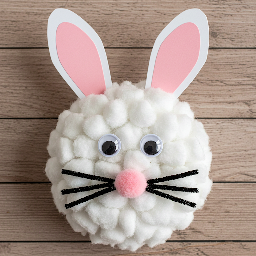 lapin paques assiette carton coton 1