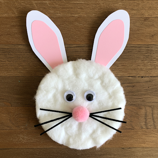 lapin paques assiette carton coton 2