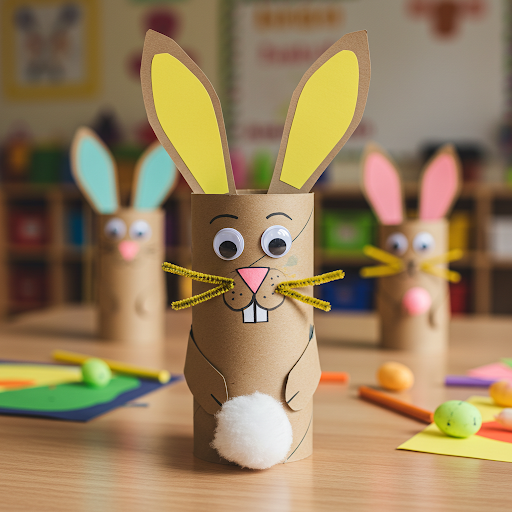 lapin paques avec rouleau en carton 6