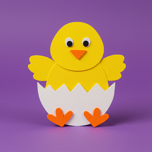 poussin paques sortant de sa coquille 6