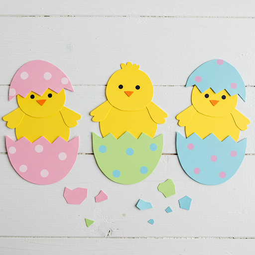 poussins colores sortant coquille 2