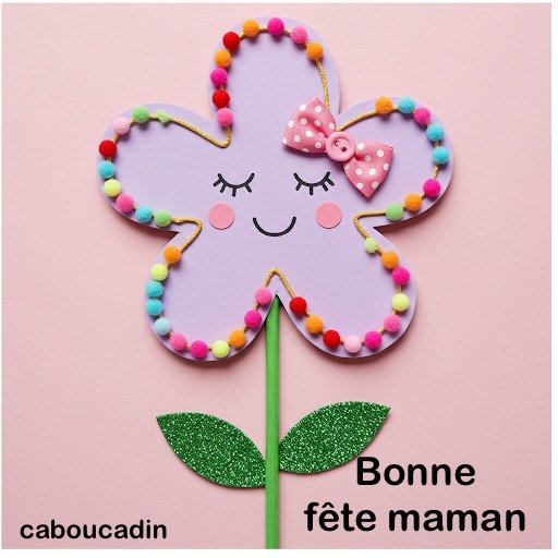 carte bonne fete maman fleur 3