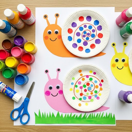 escargot avec assette en cartton 2