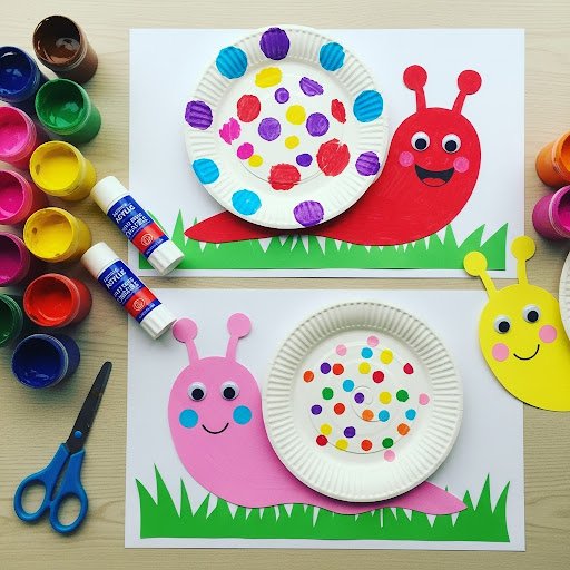 escargot avec assette en cartton 3