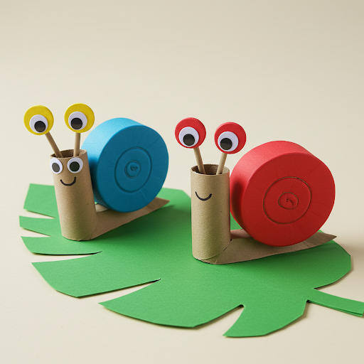 escargot avec rouleau carton et bande de mousse 5