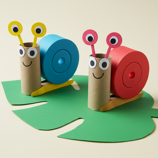 escargot avec rouleau carton et bande de mousse 7