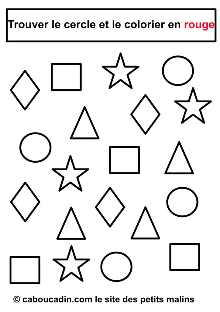 25 fiches maternelles : reconnaître les différentes formes géométriques