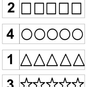 10 fiches Maternelles à Imprimer : Compter et Colorier les Formes Géométriques