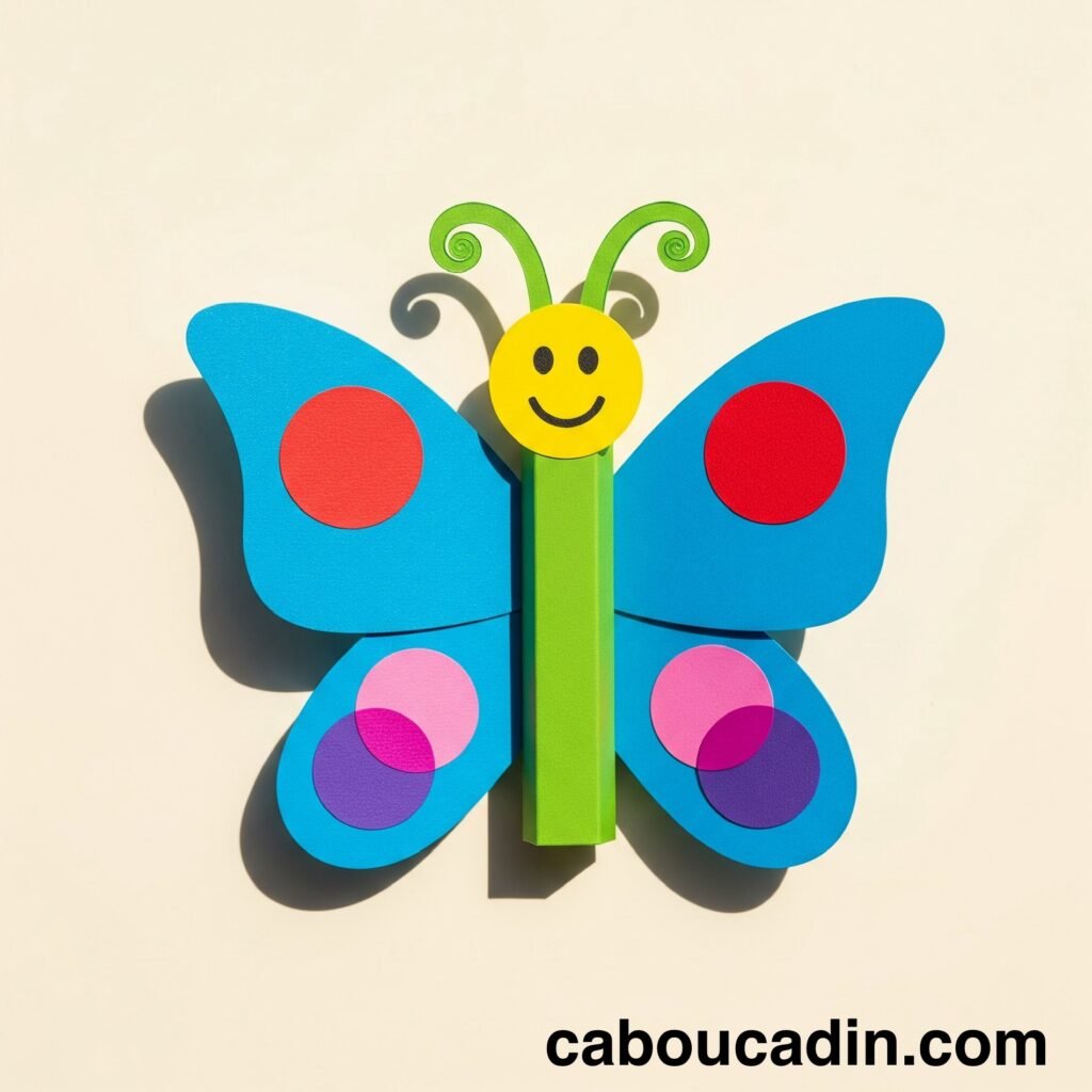 bricolage papillon avec papier carton colore 2