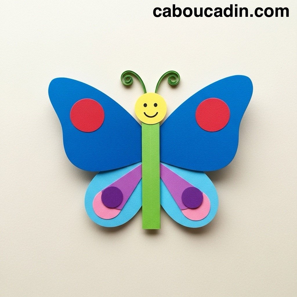 bricolage papillon avec papier carton colore 4