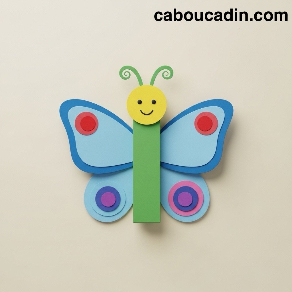 bricolage papillon avec papier carton colore 5