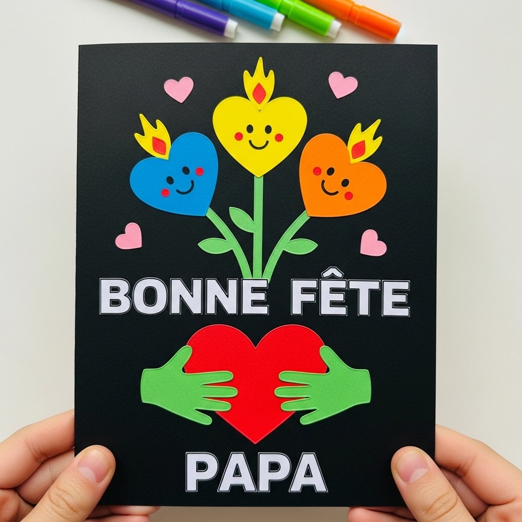 carte bonne fete papa coeur 4