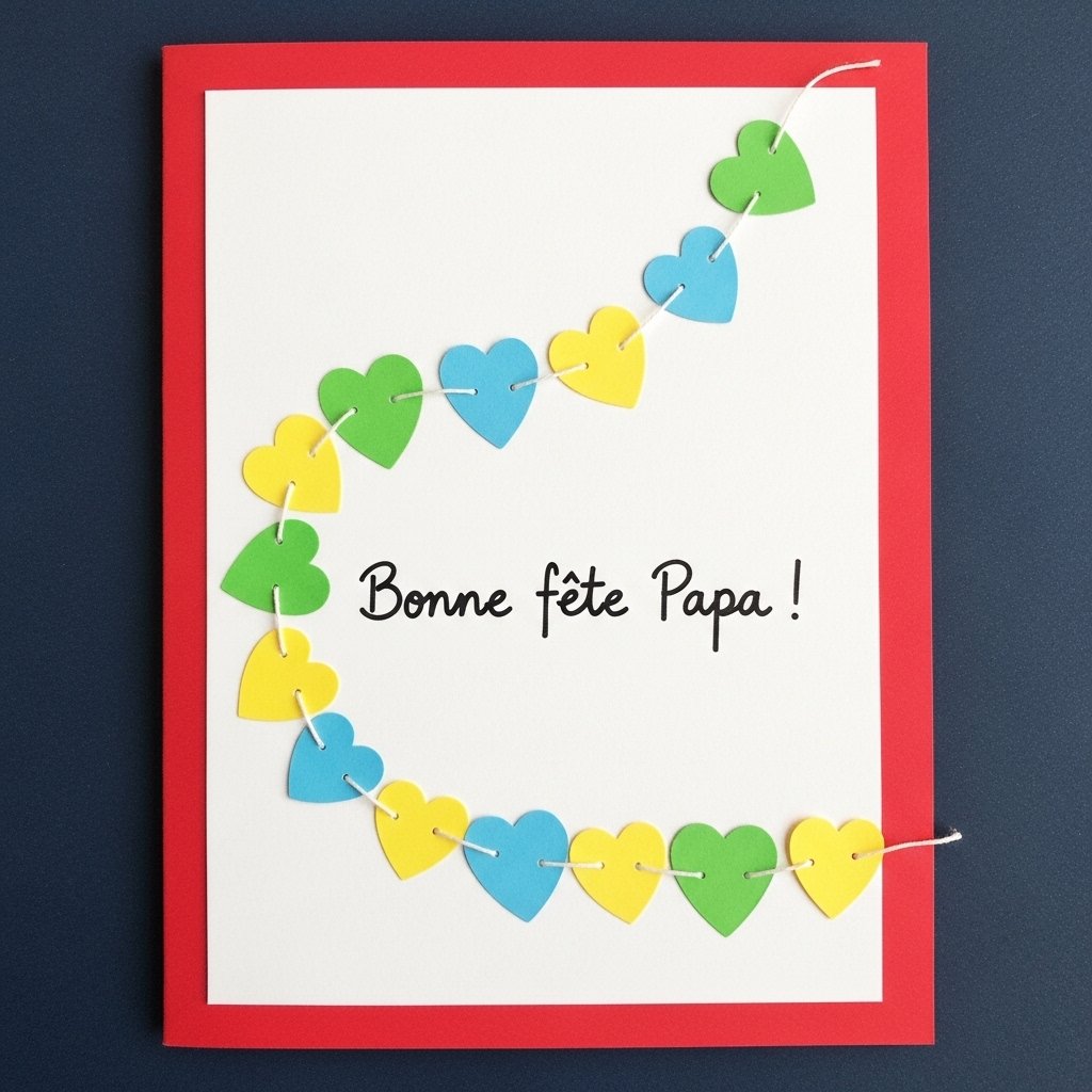 carte fete pere petits coeurs colores 5
