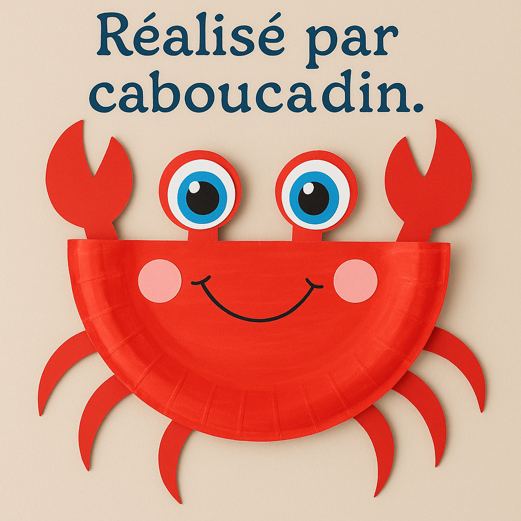 crabe avec demi assiette en carton 1