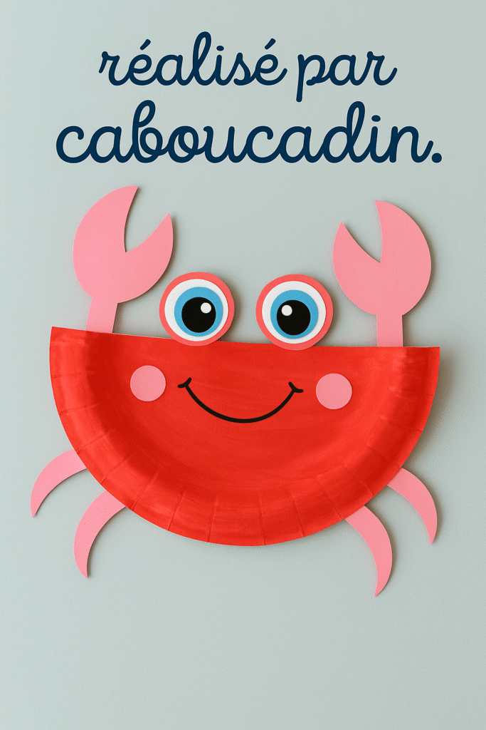 crabe avec demi assiette en carton 4