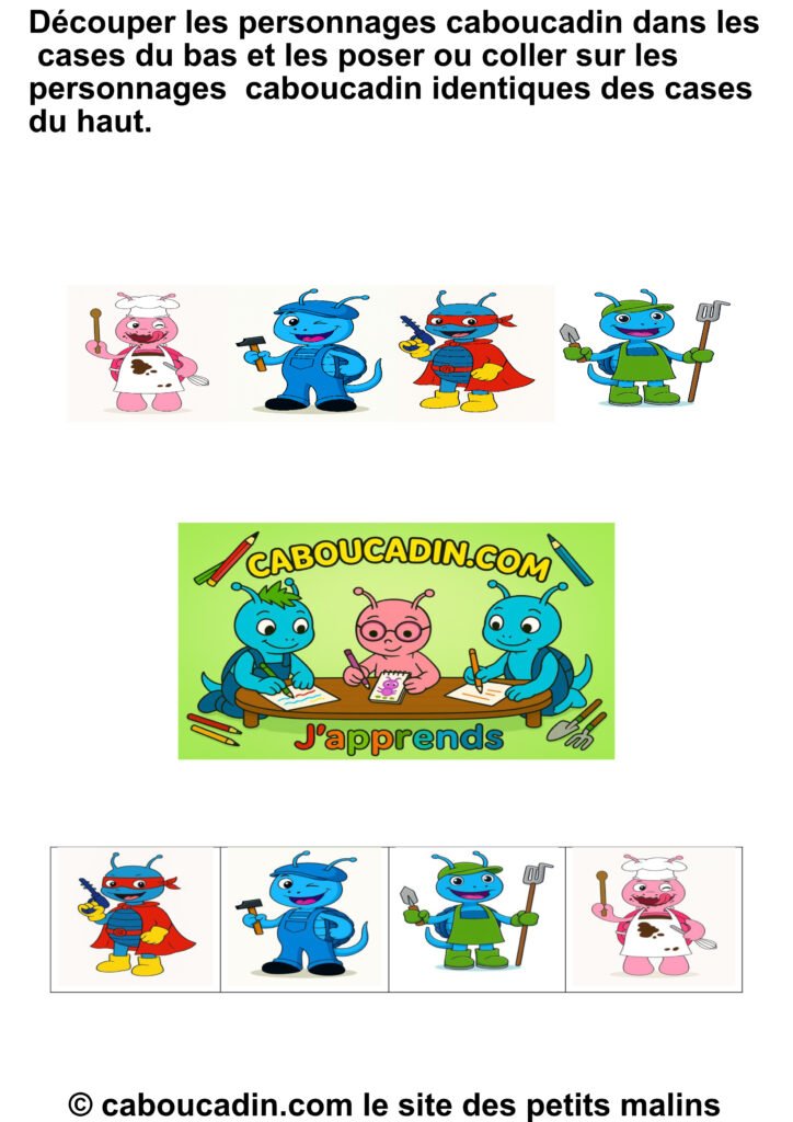 fiche maternelle association observation caboucadin facile 3