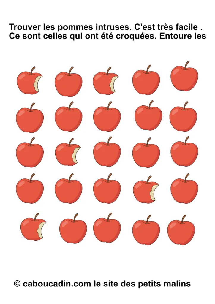 fiche maternelle observation pomme rouge 7