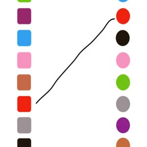 Fiche maternelle : relier les couleurs identiques (jeu de correspondance)