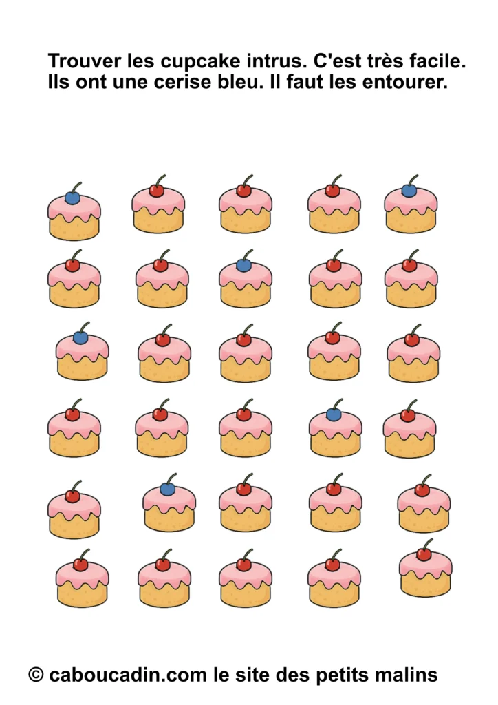 fiche observation maternelle cupcake 8