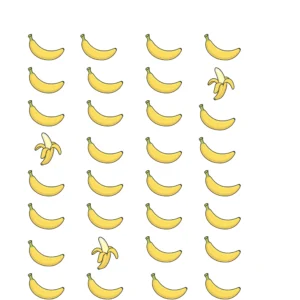 10 fiches observations maternelles : Entourer les bananes intruses