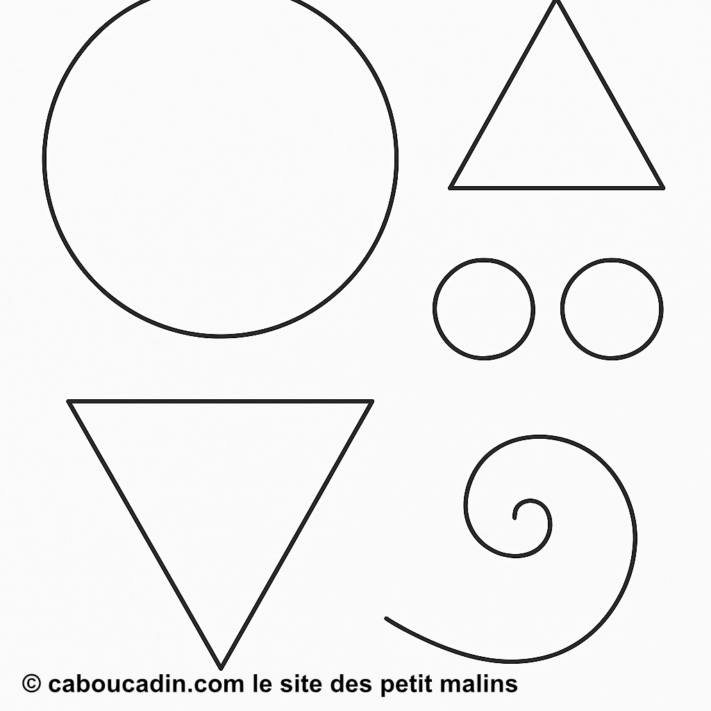 Activité maternelle : souris en formes géométriques, simple et amusante gabarit souris avec papier de couleurs caboucadin