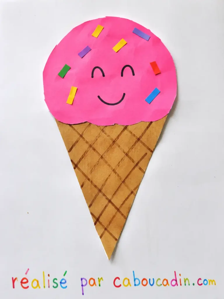 glace avec papier de couleurs caboucadin