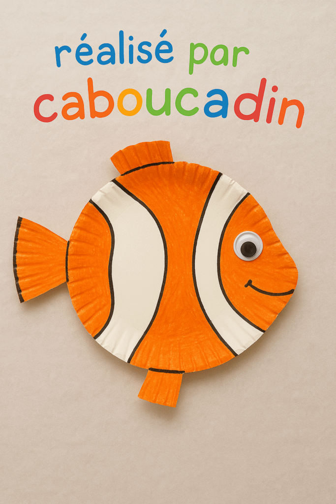 poisson clown avec assiette en carton 2