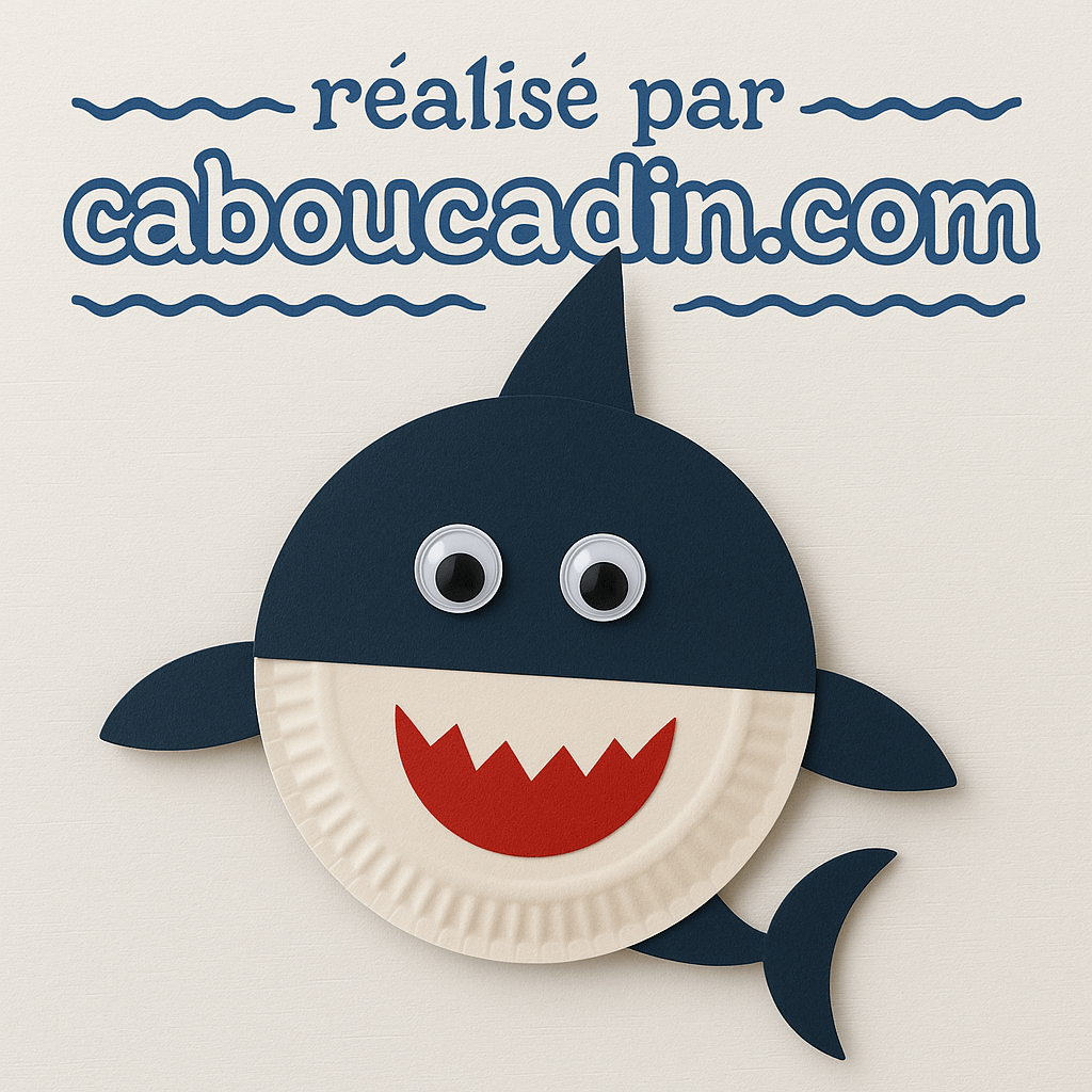 requin avec assiette en carton 1